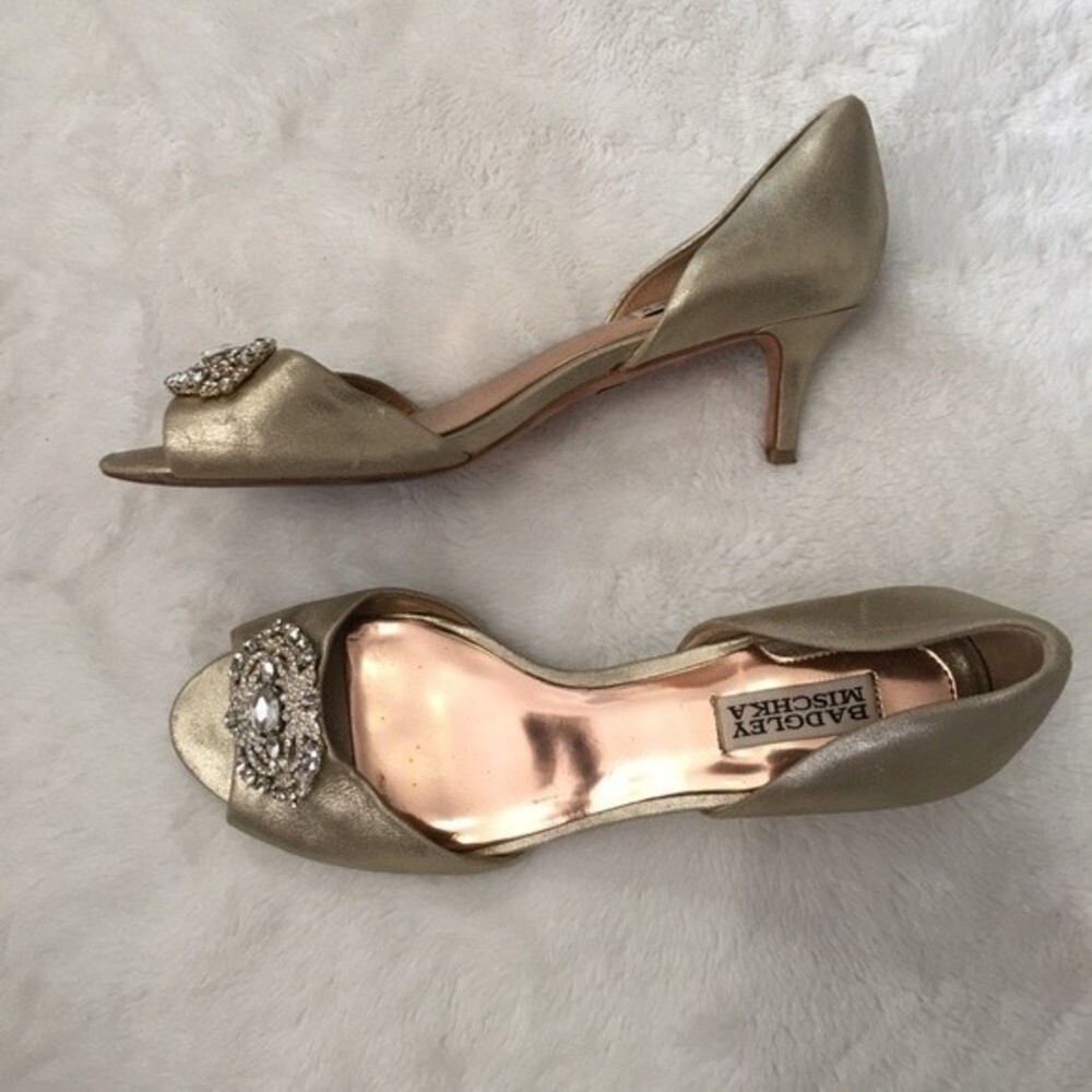 BADGLEY Mischka Davida Open Toe Kitten Heel - Picture 8 of 10